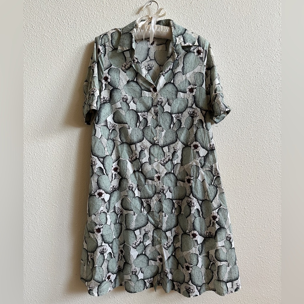 Ottod’ Ame Cactus Print Dress
